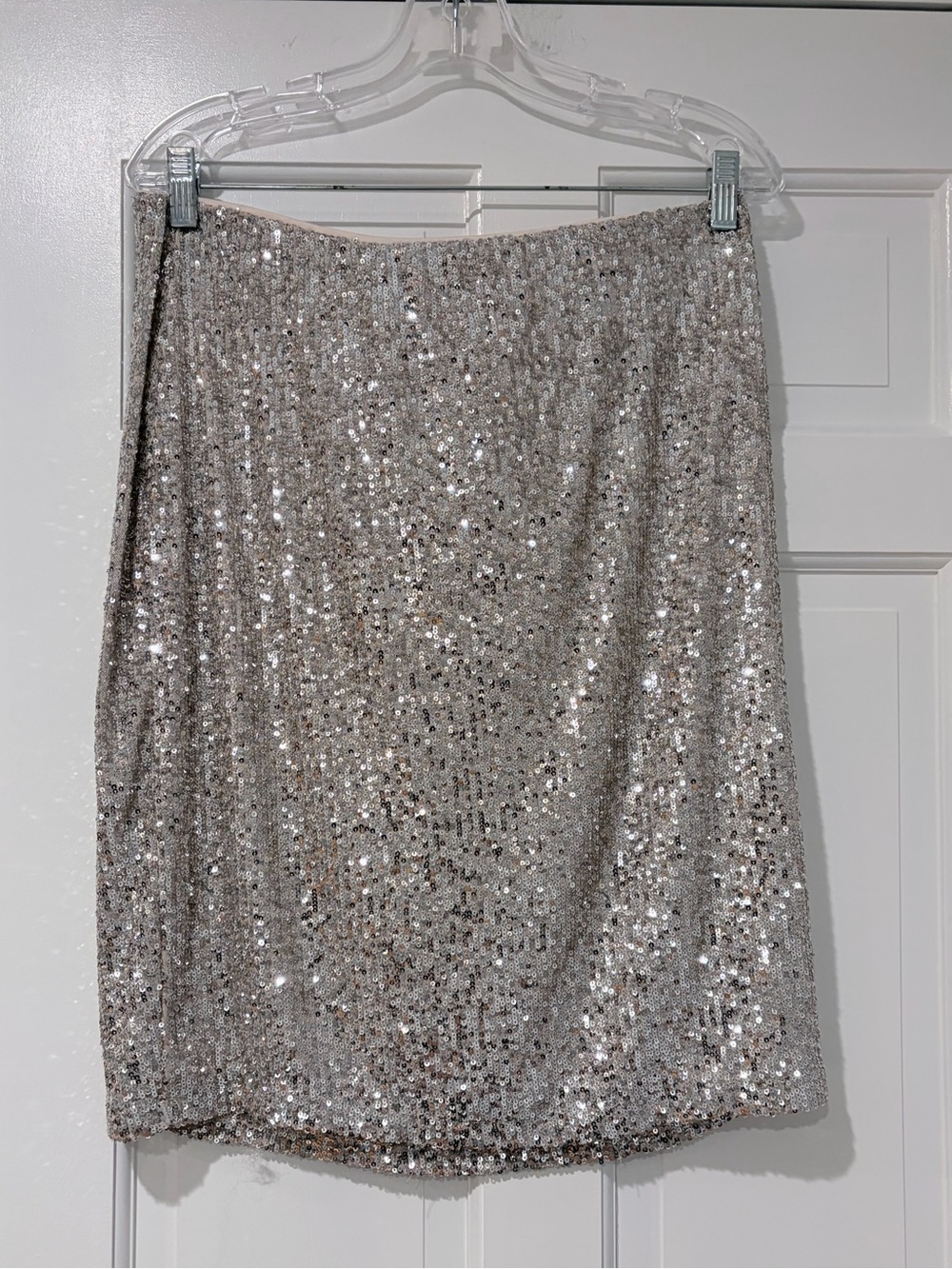 NWT Cable & Gauge Champagne Sequin Skirt Large Party Holiday